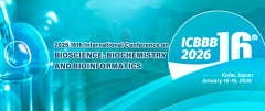 2026 16th International Conference on Bioscience, Biochemistry and Bioinformatics (ICBBB 2026)