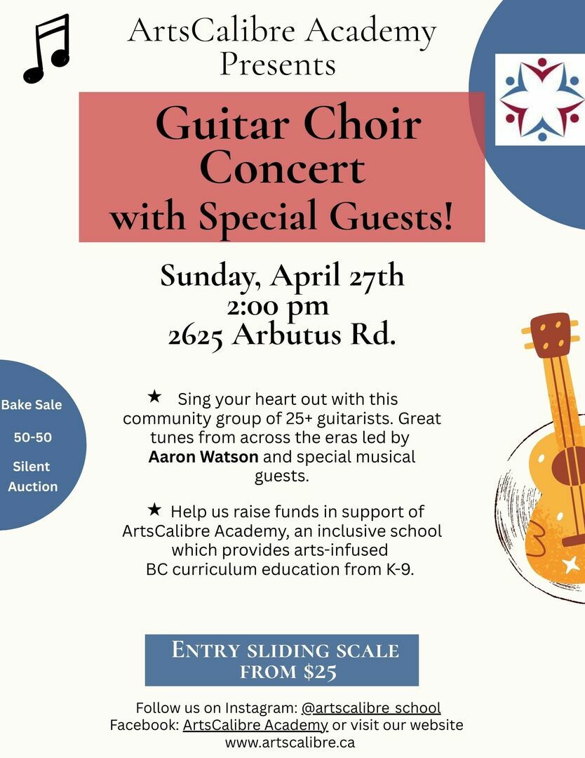 Guitar Choir Concert at ArtsCalibre Academy, Victoria, British Columbia, Canada