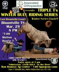 Triple T's Winter Bull Riding Series Finale!!