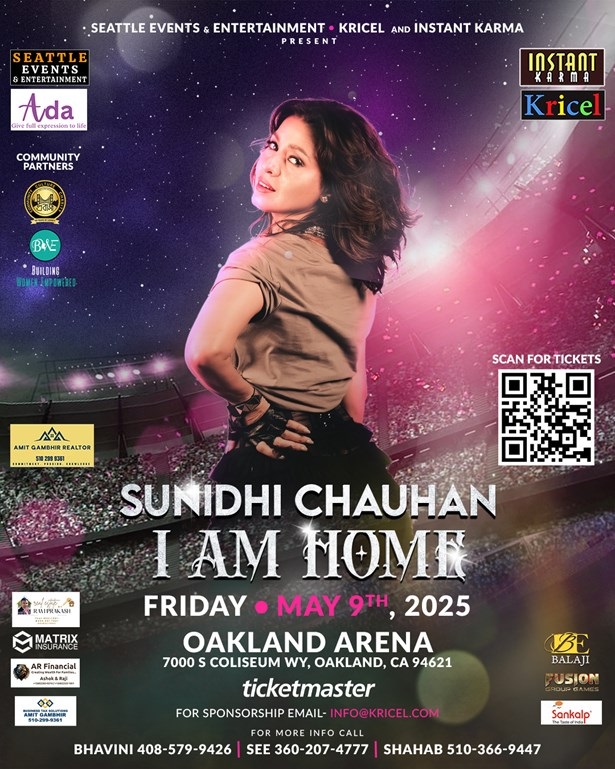 Sunidhi Chauhan - I AM HOME Live In Oakland 2025, Oaklan, California, United States