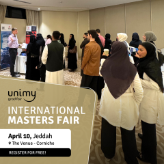 CHOOSE YOUR DREAM MASTER’S PROGRAM ON APRIL 10 IN JEDDAH