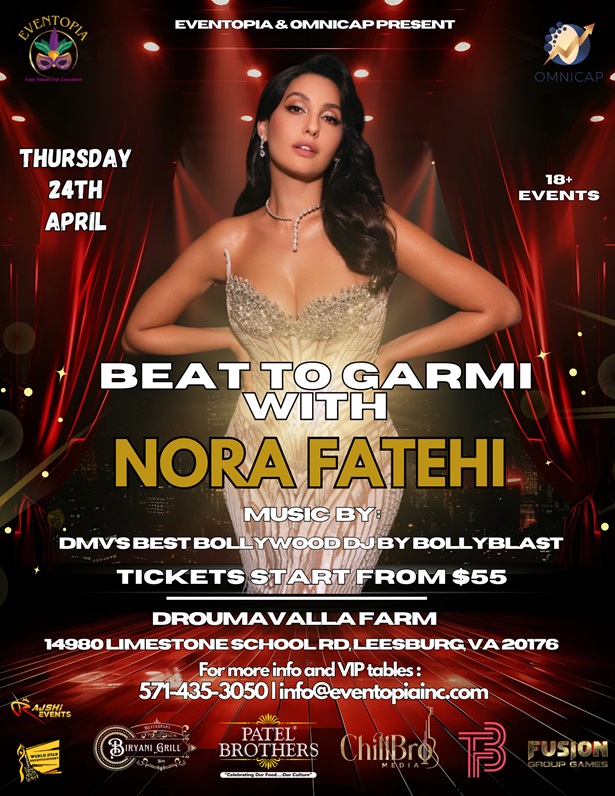 Beat to Garmi with Nora Fatehi, Leesburg, Virginia, United States