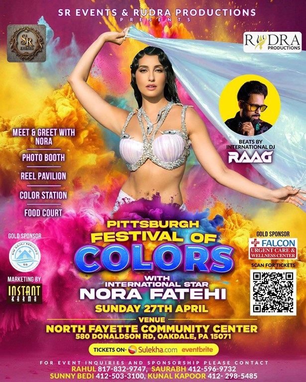 Festival Of Colors Celebrations with Nora Fatehi, Oakdale, Pennsylvania, United States
