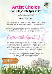 Art4U next monthly meeting 12th April 2025