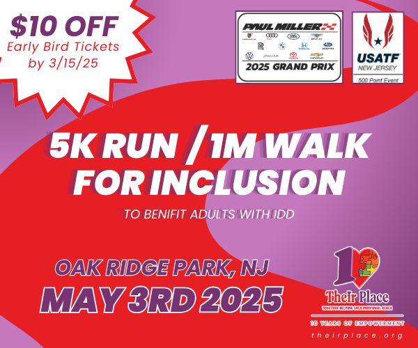 Their Place 5K Run / 1m Walk For Inclusion, Clark, New Jersey, United States