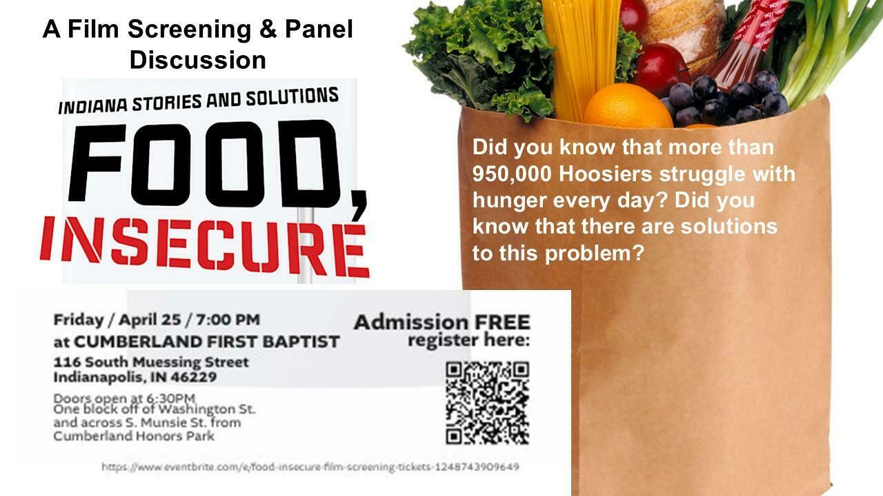 Food, Insecure - Film and Panel Discussion, Cumberland, Indiana, United States