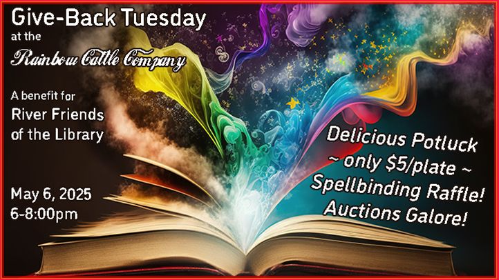 Give Back Tuesday to Benefit River Friends of the Library, Guerneville, California, United States