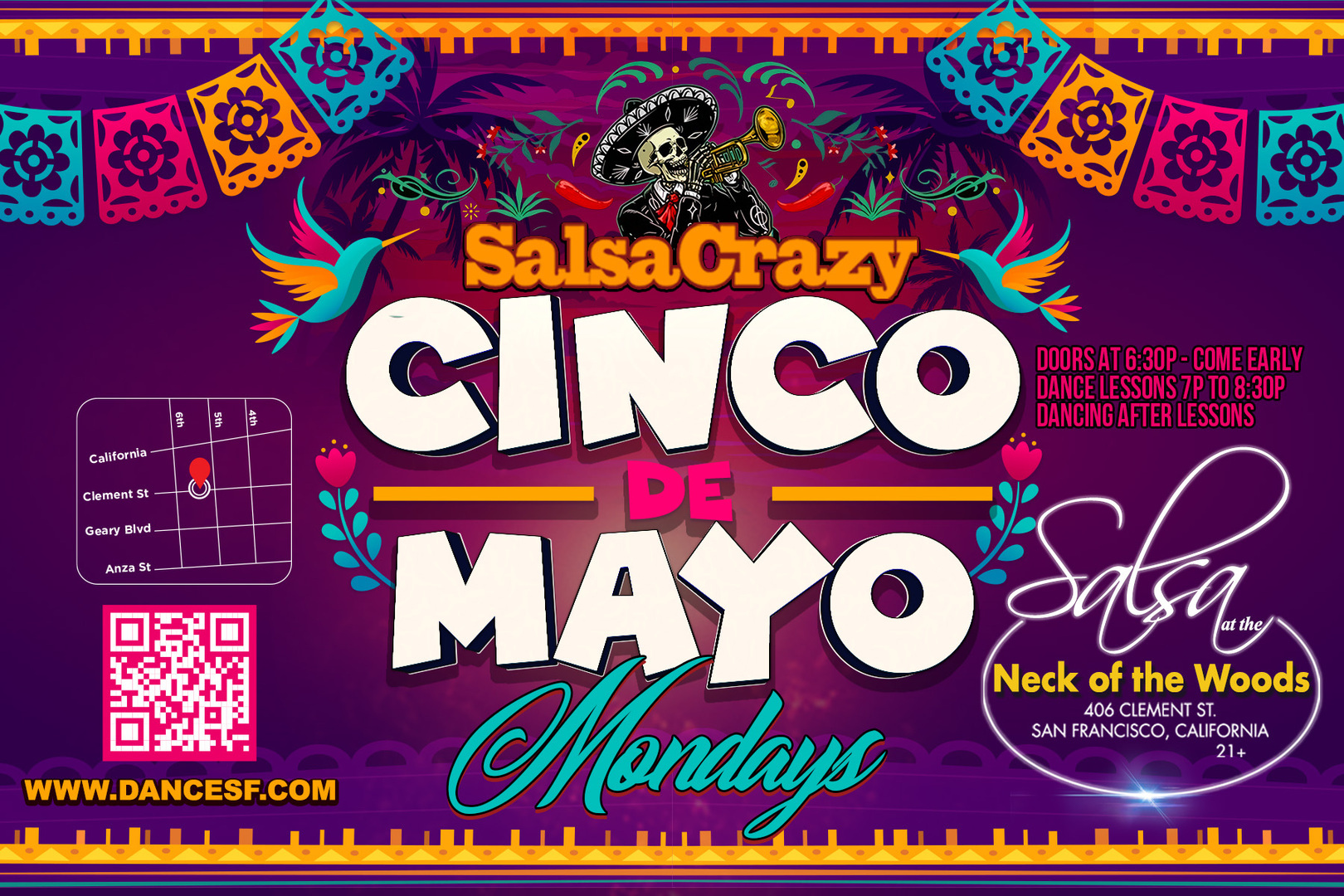 Cinco de Mayo Salsa Dancing Lessons and Salsa Bachata Dance Party at. SalsaCrazy Mondays, San Francisco, California, United States