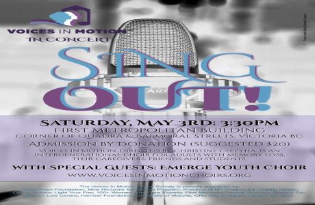 Sing OUT! Voices in Motion in Concert, Victoria, British Columbia, Canada