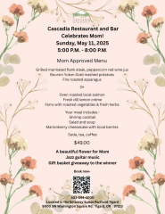 Mother's Day at Cascadia Restaurant and Bar