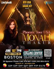 MONALI THAKUR - PHOENIX TOUR USA - BOSTON MA