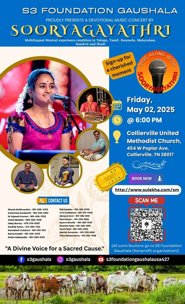 Sooryagayathri Live In Concert Memphis, Collierville, Tennessee, United States