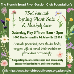 French Broad River Garden Club's 73rd Annual Plant Sale and Marketplace