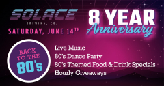 Anniversary Party 80's Style at Solace Brewing Co. in Sterling