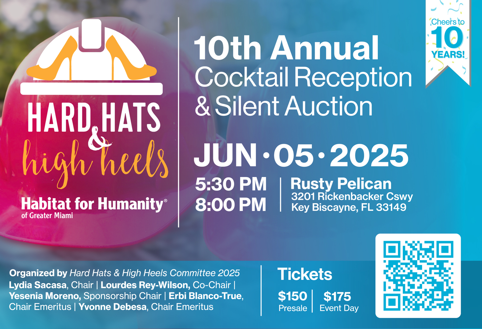10th Annual Hard Hats and High Heels Cocktail Reception and Silent Auction, Key Biscayne, Florida, United States