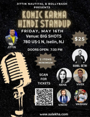 Komic Karma Hindi Standup Comedy Show In Iselin
