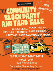 4th Annual Doncaster Community Block Party and Yard Sale
