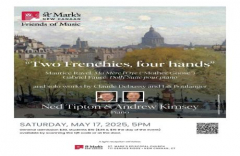 "Two Frenchies, four hands" a piano recital by Edward Tipton and Andrew Kimsey!