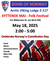 Sons of Norway Syttende Mai Celebration
