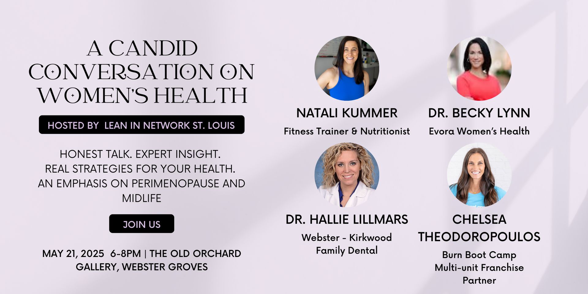 A Candid Conversation on Women's Health, Webster Groves, Missouri, United States