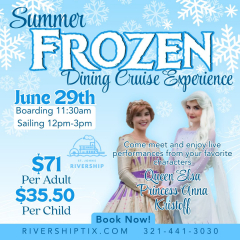 St Johns Rivership Presents "Frozen in Summer" - Character Dining Cruise Experience in Sanford FL
