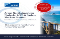 Argus North American Biofuels, LCFS and Carbon Markets Summit, September, Monterey, California, US