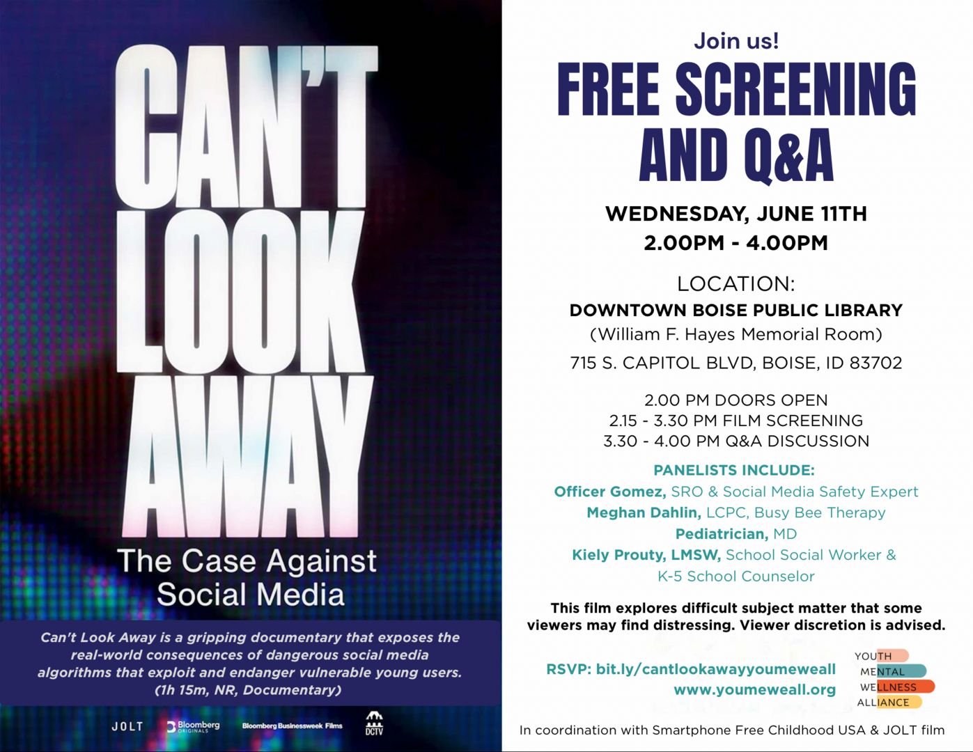 Can't Look Away - Film Screening and Expert Panel Discussion, Boise, Idaho, United States