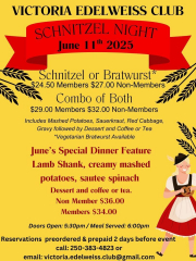 VICTORIA EDELWEISS SCHNITZEL NIGHT
