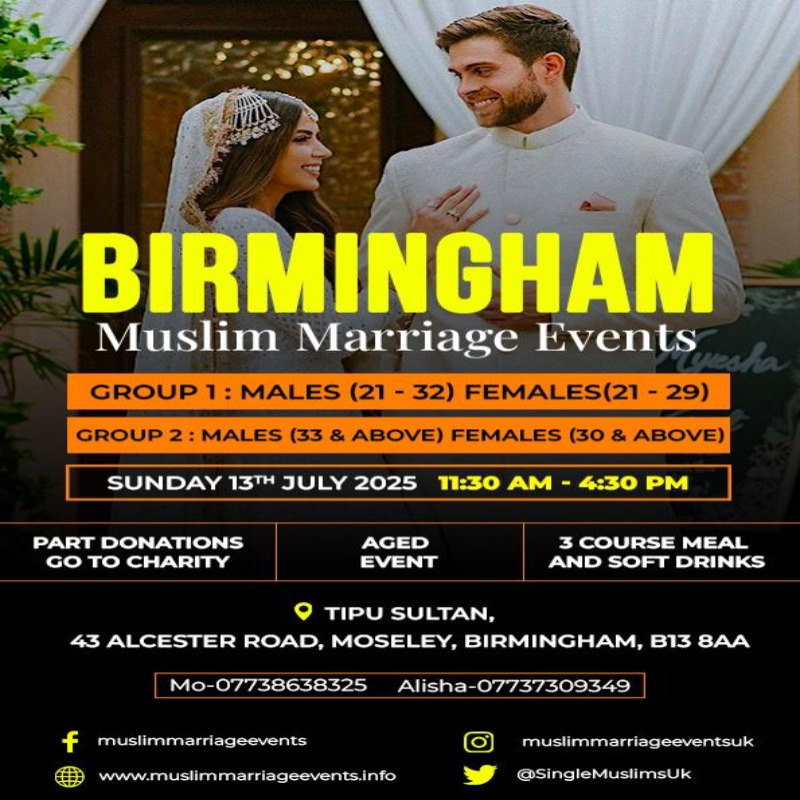 Muslim Marriage Events Birmingham - 2 Age Groups, Birmingham, United Kingdom