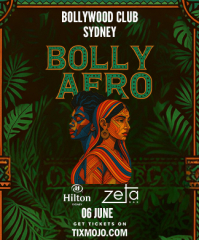 Bollywood Club presents BOLLY-AFRO at Zeta Bar Hilton, Sydney