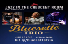 Jazz in The Crescent Room with John Burnett's Bluesette Trio
