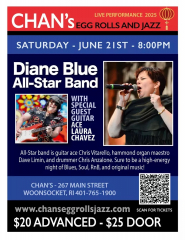 Diane Blue All Star Band w/Guitar Ace Laura Chavez - Live At Chan's Sat. June 21, 2025!