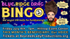 Asheville Drag Bingo: Red, White, And Blue Bingo Fundraiser Party for OurVOICE