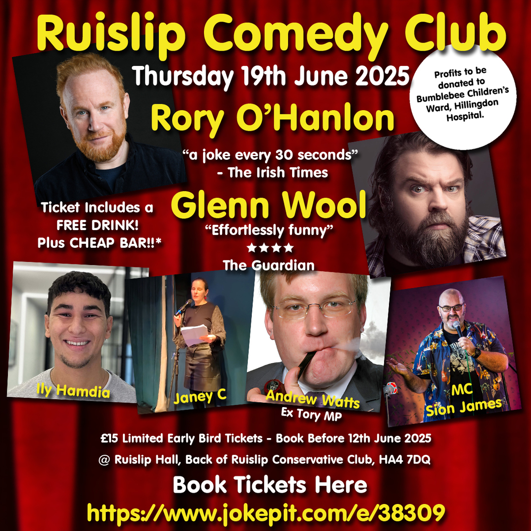 Ruislip Comedy Club @ Ruislip Hall HA4 7DQ : Ticket Includes a Free Drink!, Ruislip, England, United Kingdom