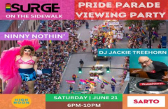 SURGE on the Sidwalk: PRIDE Parade Viewing Party @ Sarto!