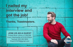Looking for work? Trying to pitch for your business? Try Toastmasters.