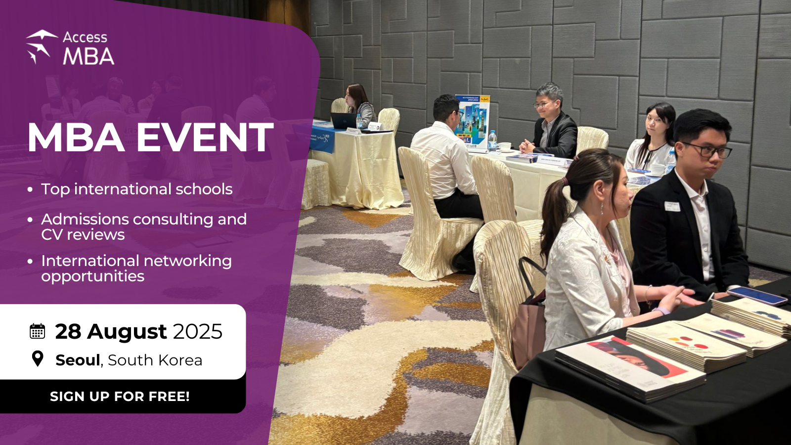 HEAD TO YOUR NEW LIFE WITH A TOP MBA – SEOUL, AUGUST 28, Seoul, South korea