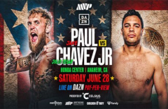 Jake Paul vs Julio Cesar Chavez Jr.at Mohegan Sun June 28th