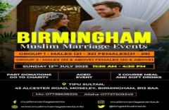 Muslim Marriage Events Birmingham - 2 Age Groups at Tipu Sultan Majestic Dining
