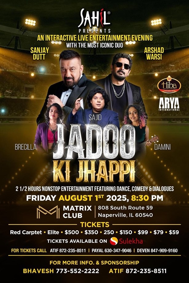 Jadoo Ki Jhappi with Sanjay Dutt & Arshad Warsi Chicago 2025, Naperville, Illinois, United States