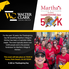 Martha’s Village & Kitchen’s 19th Annual Thanksgiving Day 5K