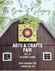 Arts and Crafts Fair July 27, 2025 @ The Barn at Shagway