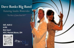 The Music of 007 - The Dave Banks Big Band August 2 Blujazz+ Akron