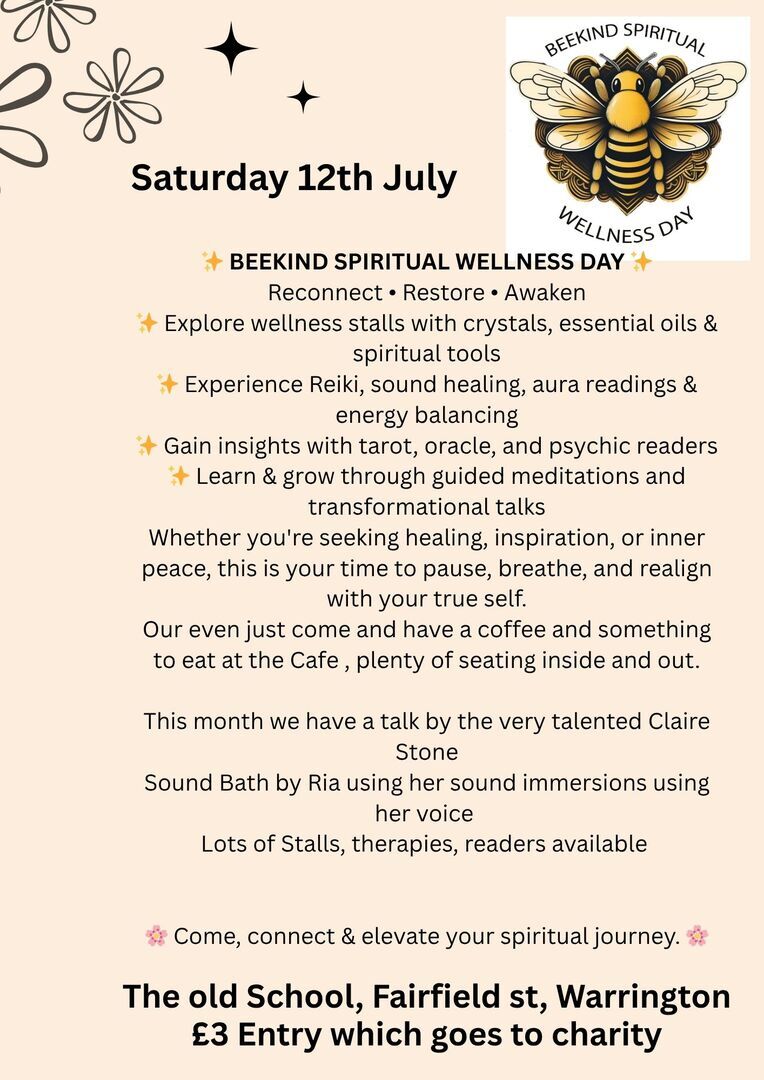 Beekind Spirital Wellness Day, Warrington, England, United Kingdom