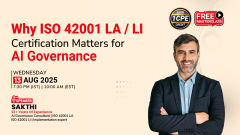 Free Masterclass on Why ISO 42001 LA / LI Certification Matters for AI Governance