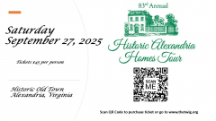 83rd Annual Historic Alexandria Homes Tour on Saturday, September 27