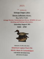 Vintage Finger Lakes Decoy Collectors 5th Annual