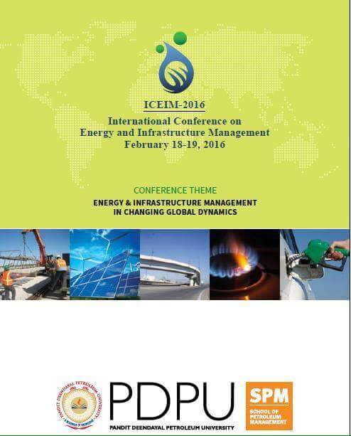 International Conference on Energy and Infrastructure Management-2016, Gandhinagar, Gujarat, India