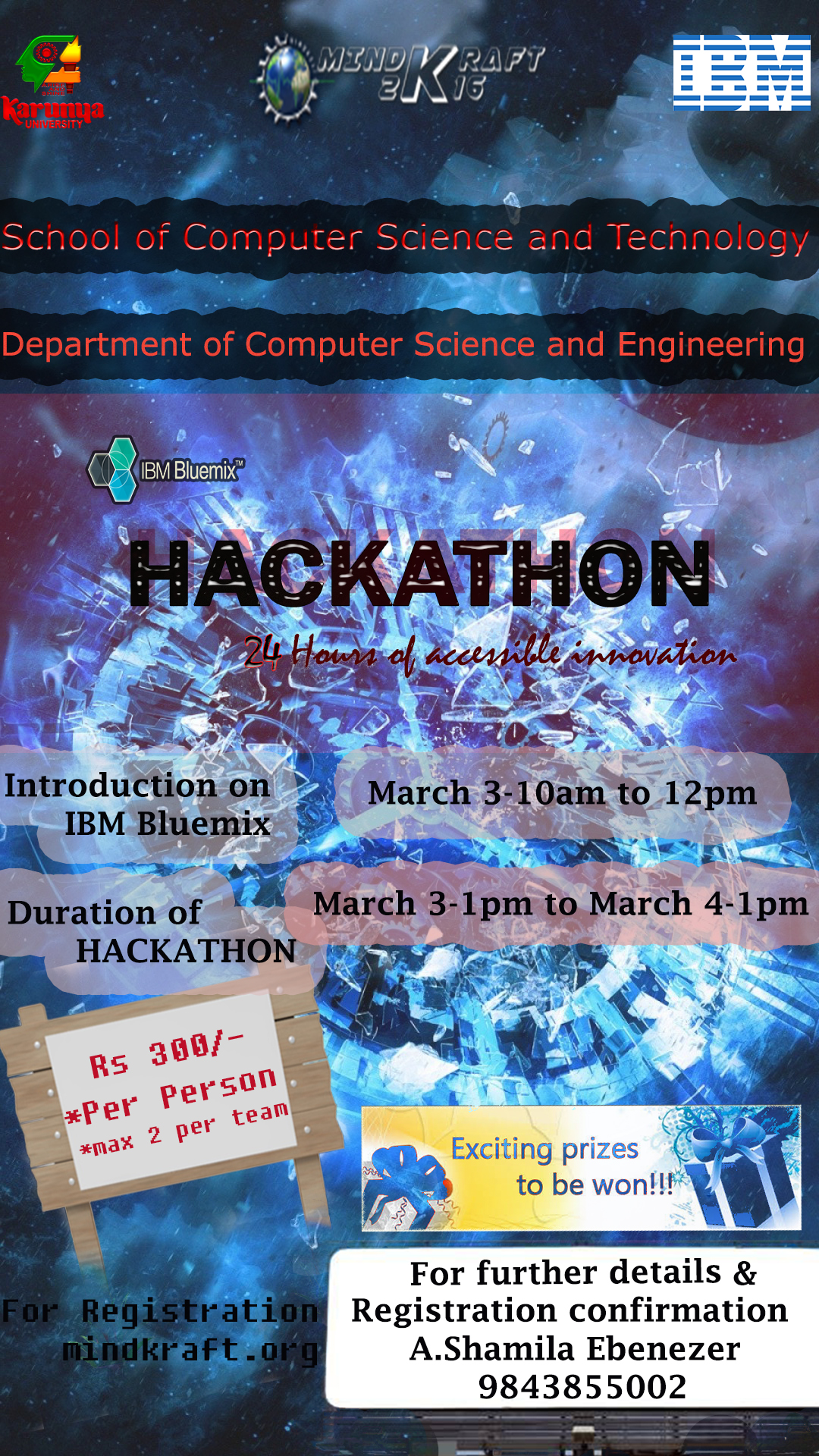 IBM Bluemix Hackathon 2016, Coimbatore, Tamil Nadu, India