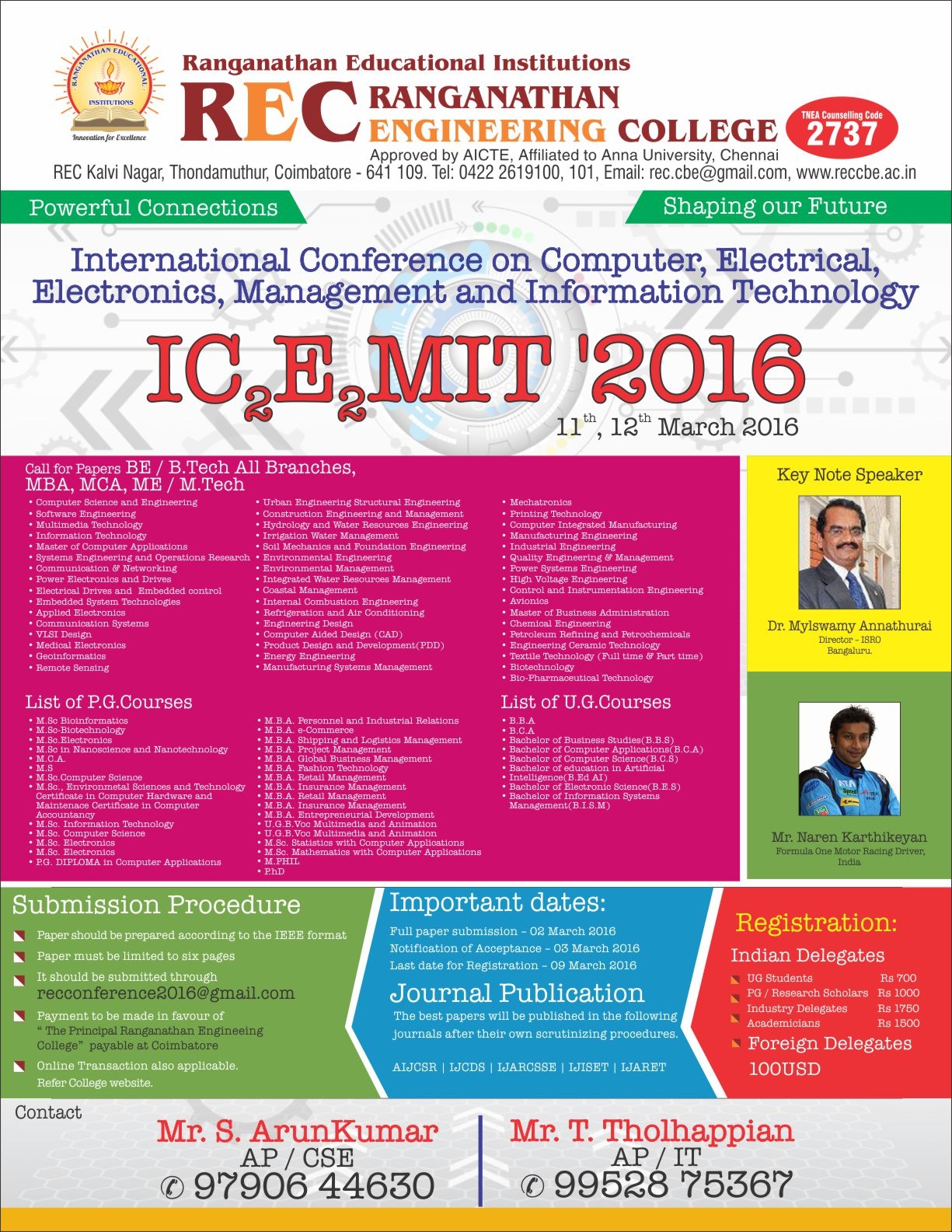 IC2E2MIT'2016, Coimbatore, Tamil Nadu, India